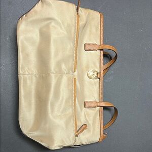 Michael Kors beige Tote Bag with Brown Handles